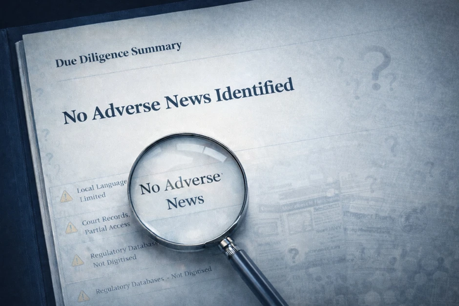 How to Interpret “No Adverse News” in Due Diligence Report